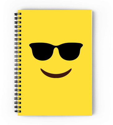epheriwala Sunglass Emoji A5 Diary Ruled 160 Pages(Yellow)