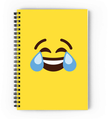 epheriwala Laughing Emoji A5 Diary Ruled 160 Pages(Yellow)