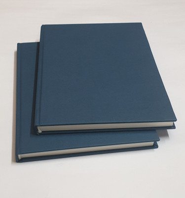 INNAXA Hardbound Diary Pack of 2 (Blue) A5 Notebook Blank 128 Pages(Blue, Pack of 2)