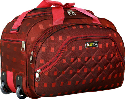 Sky Script (Expandable) 61 Polyester Waterproof Travel Duffle Bag With 2 Wheels for Men and Women. Duffel With Wheels (Strolley)