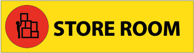 VVWV STORE ROOM SIGN STICKER Emergency Sign
