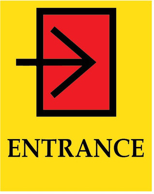 VVWV ENTRANCE SIGN STICKER Emergency Sign