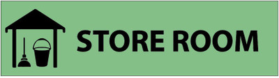 VVWV STORE ROOM SIGN STICKER Emergency Sign