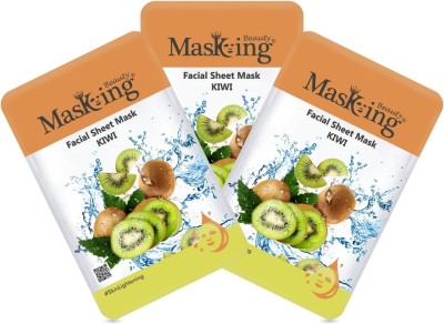 MasKing Beauty Facial Sheet Mask Kiwi Pack Of 3(60 ml)