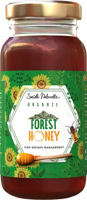 Societe Naturelle Forest Organic Honey - 250gms / Aids Weight Management / Certified Honey / Pure Raw Unpasteurized Unprocessed Not Heated / Glass Jar