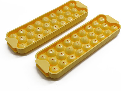 JVS Yellow Plastic Ice Ball Tray(Pack of2)