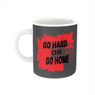 Ser Ak coffee mug with go hard go home design Ceramic Coffee Mug(325 ml)