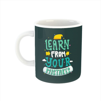 Ser Ak coffee mug with learn from you mistake design Ceramic Coffee Mug(325 ml)