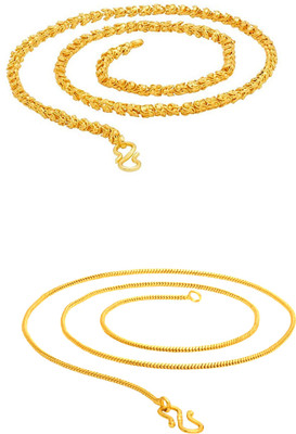 SHANKH-KRIVA combo chain Gold-plated Plated Metal Chain
