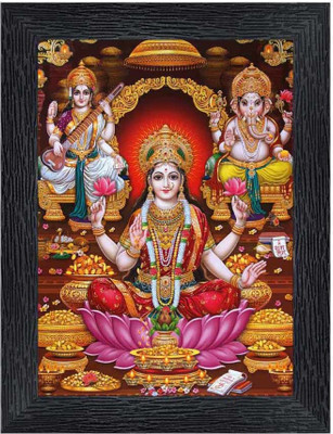 Poster N Frames Laxmi, Saraswati , Ganesh Religious Frame