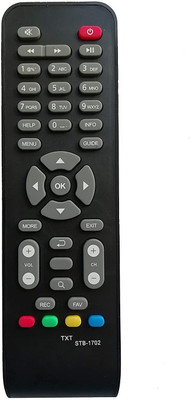 LipiWorld STB-1702 Set Top Box DTH Remote Control Compatible for  Radiant Digitek Remote Controller(Black)