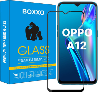 Boxxo Edge To Edge Tempered Glass for Oppo A12(Pack of 1)