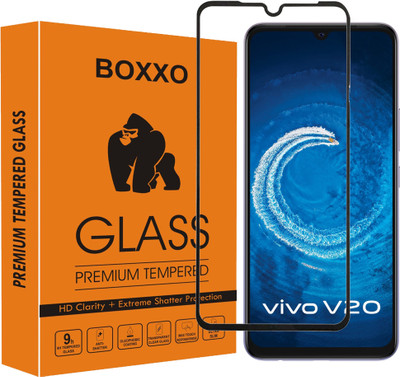 Boxxo Edge To Edge Tempered Glass for Vivo V20(Pack of 1)