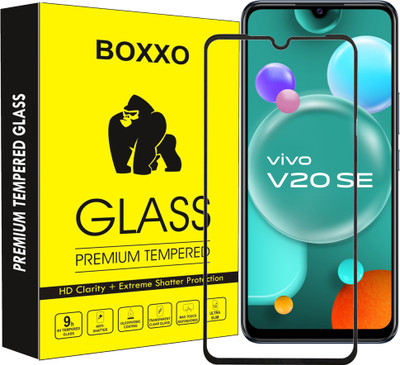 Boxxo Edge To Edge Tempered Glass for Vivo V20 SE(Pack of 1)