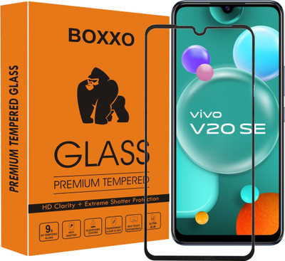 Boxxo Edge To Edge Tempered Glass for Vivo V20 SE(Pack of 1)
