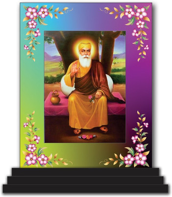 Vprint Guru Nanak Ji Car Dashboard idols Figurine Showpiece Decorative Showpiece  -  12 cm(Wood, Multicolor)