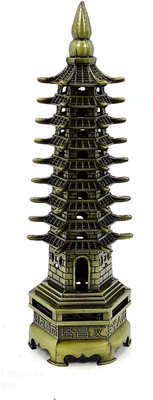 Plus Value Feng Shui Education Pagoda Metal Tower For Students Education, Memory & Studies Decorative Showpiece  -  15 cm(Brass, Black)