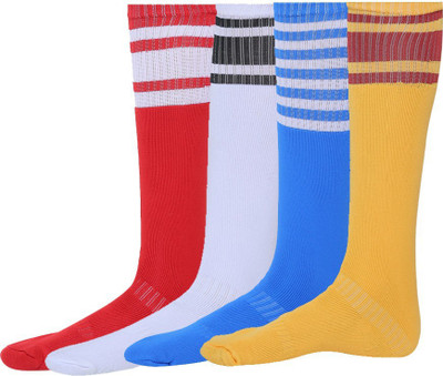R-Lon Men & Women Solid Knee High(Pack of 4)