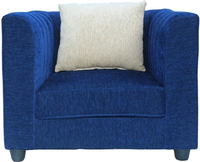 gnanitha Fabric 1 Seater  Sofa(Finish Color - BLUE, Pre-assembled)
