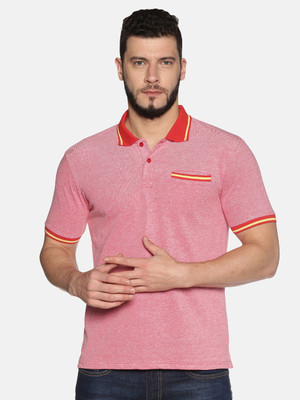 UrGear Solid Men Polo Neck Red T-Shirt