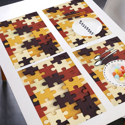 E-Retailer Rectangular Pack of 6 Table Placemat(Multicolor, PVC)