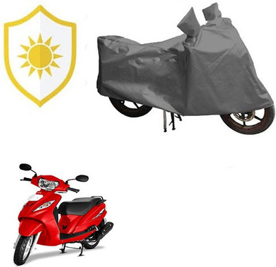 RPSENTTERPR Waterproof Two Wheeler Cover for TVS(Wego, Grey)