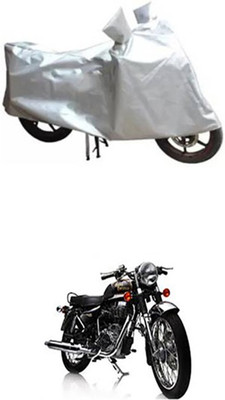 Coverit Two Wheeler Cover for Royal Enfield(Electra Delux, Silver)
