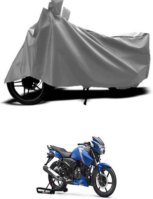 Coverit Two Wheeler Cover for TVS(Apache, Grey)