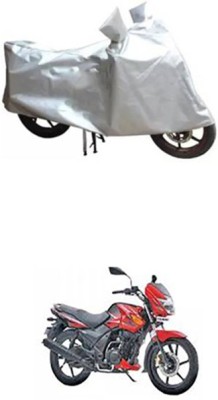 Wadhwa Creations Two Wheeler Cover for TVS(Flame DS 125, Silver)