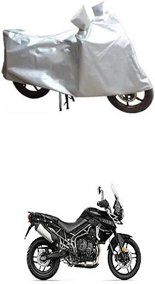 Wadhwa Creations Two Wheeler Cover for Triumph(Tiger 800 XR, Silver)