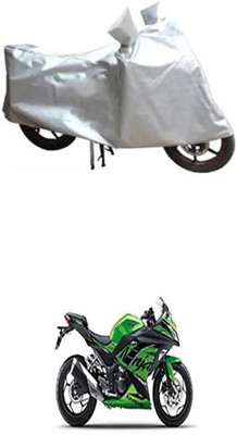 Wadhwa Creations Two Wheeler Cover for Kawasaki(Ninja 300, Silver)