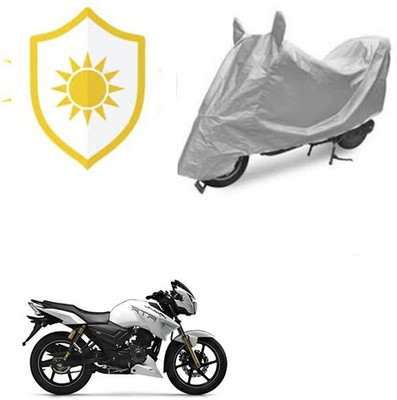 RPSENTTERPR Waterproof Two Wheeler Cover for TVS(Apache RTR 180, Silver)