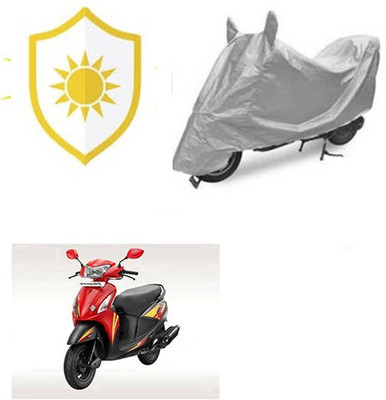 saanvi Waterproof Two Wheeler Cover for Hero(Pleasure, Silver)