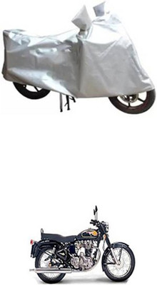 Coverit Two Wheeler Cover for Royal Enfield(Twin spark, Silver)