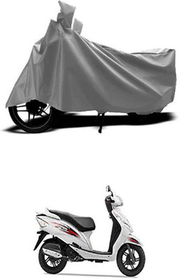 Coverit Two Wheeler Cover for TVS(Wego, Grey)