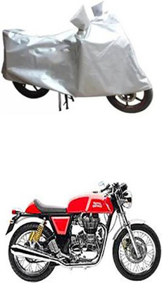 Coverit Two Wheeler Cover for Royal Enfield(Continental GT, Silver)