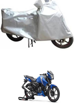 Wadhwa Creations Two Wheeler Cover for TVS(Apache, Silver)