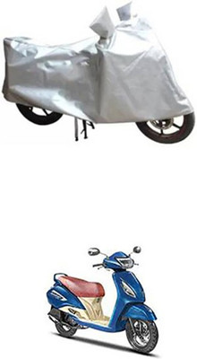 Wadhwa Creations Two Wheeler Cover for TVS(Silver)