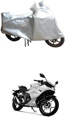 Wadhwa Creations Two Wheeler Cover for Suzuki(Gixxer SF, Silver)