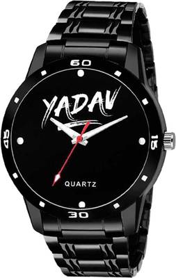 YADAV WATCH BLACK DIAL BLACK CHAIN Analog Watch  - For Men
