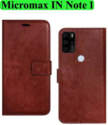 Wynhard Flip Cover for Micromax IN Note 1(Brown, Grip Case, Pack of: 1)