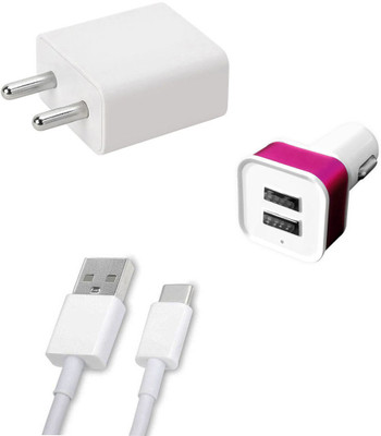 DAKRON Wall Charger Accessory Combo for Realme 7i(White)