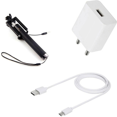 DAKRON Wall Charger Accessory Combo for Vivo V20(White)