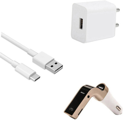 DAKRON Wall Charger Accessory Combo for Realme Narzo 20(White)
