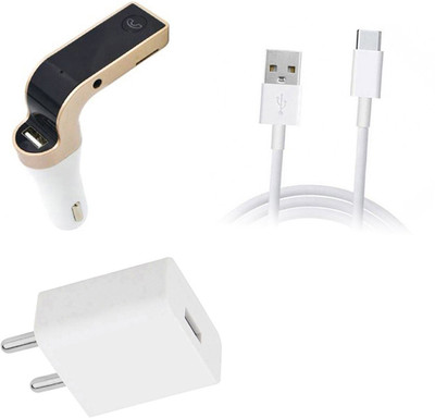DAKRON Wall Charger Accessory Combo for Realme 6 Pro(White)
