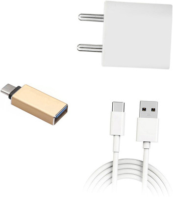 DAKRON Wall Charger Accessory Combo for Realme 6i(White)