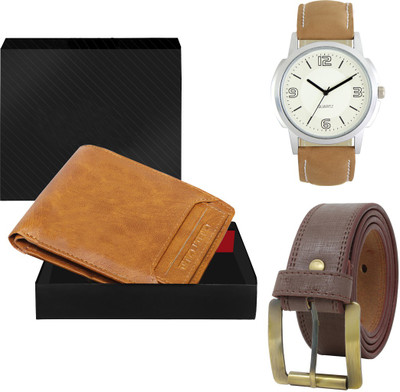 SWIFFIN Belt, Wallet & Watch Combo(Multicolor)