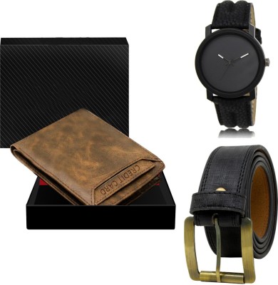 SWIFFIN Belt, Wallet & Watch Combo(Multicolor)