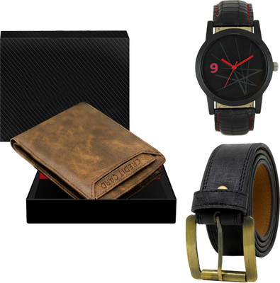 SWIFFIN Belt, Wallet & Watch Combo(Multicolor)