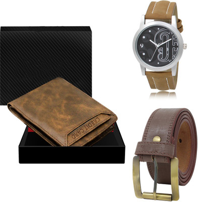 SWIFFIN Belt, Wallet & Watch Combo(Multicolor)